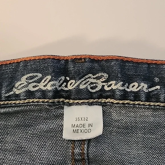 Eddie Bauer- Men's dark wash- straight leg- jeans 35/32 - Picture 6 of 10